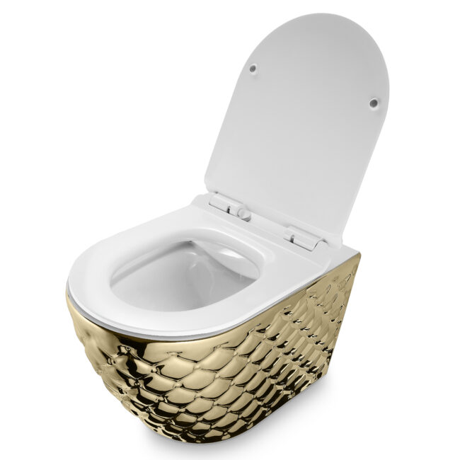 WC gold und weiß